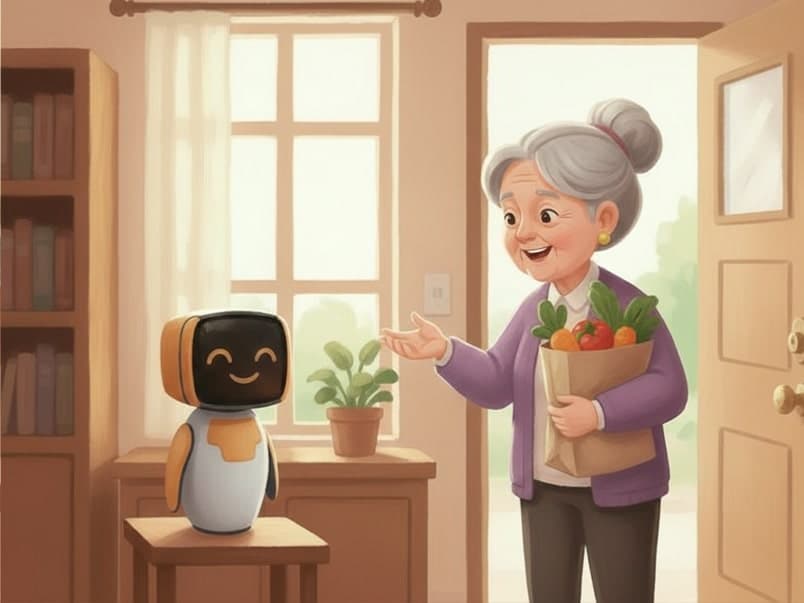 シニアと話すロボット